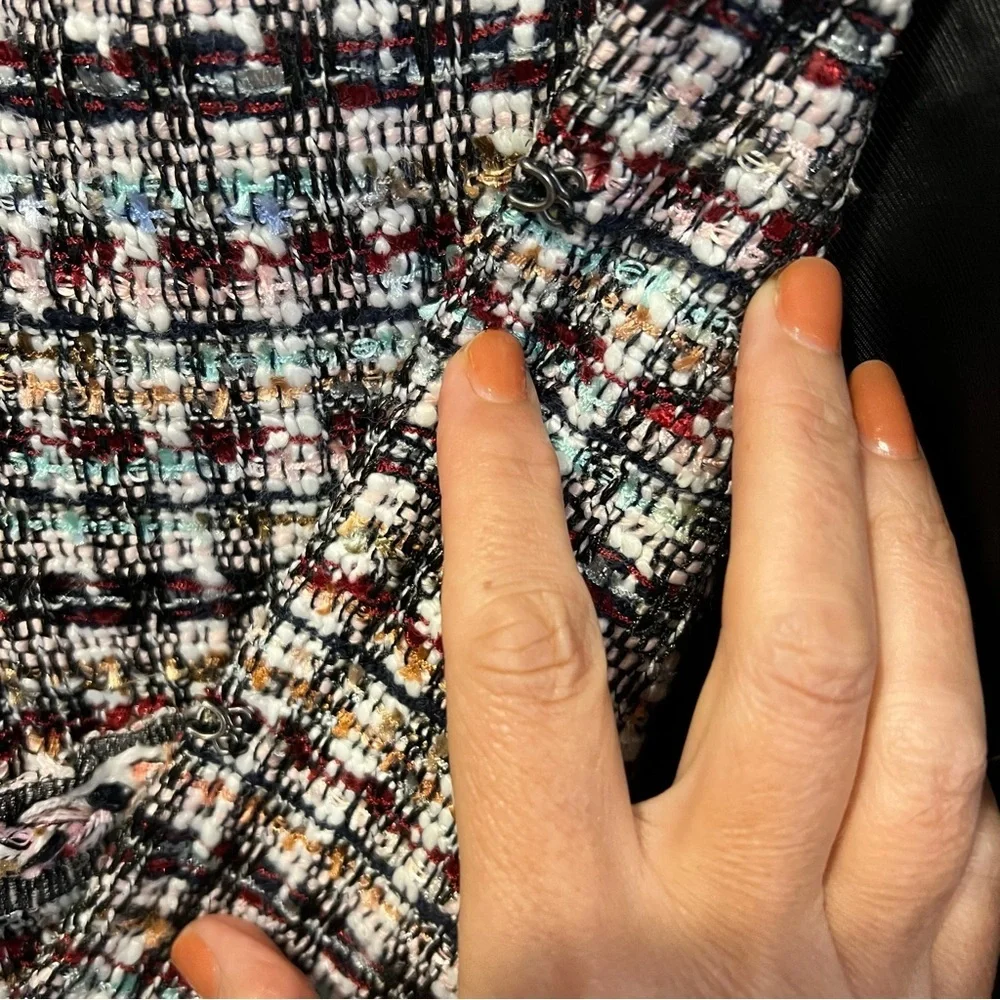 Talbots Multicolor Adele Tweed Jacket Blazer Career Work size 12